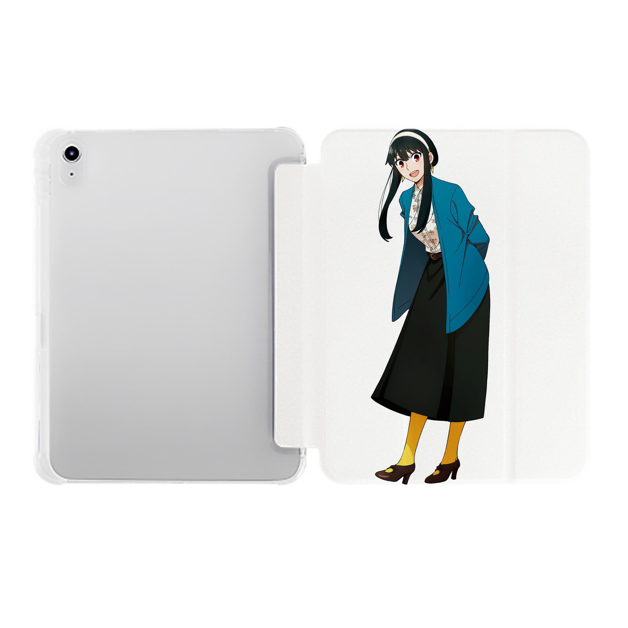 （画像用） SPY×FAMILY间谍家家酒 IPad ケース ペン収納付き 三つ折りスタンド PUレザー×シリコン 対応機種9.5/10.5/10.9インチ